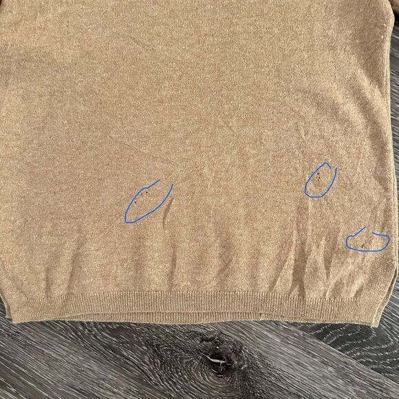 J Crew Tan Cashmere Crewneck Sweater - Picture 7 of 7